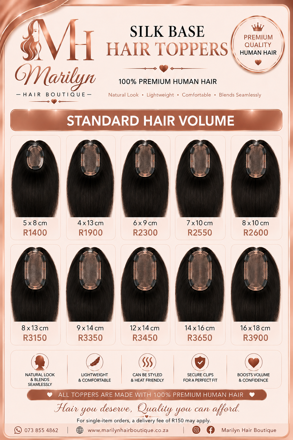 Price List for Standard Volume Hair